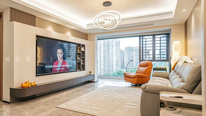 湖南長沙-國宸府-143m²現(xiàn)代奶咖·極刻美家全屋整裝